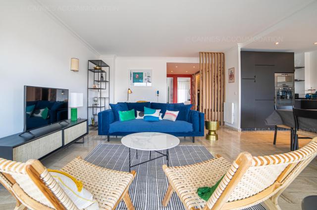 Location appartement Cannes Lions 2024 J -43 - Hall – living-room - Palais Azur
